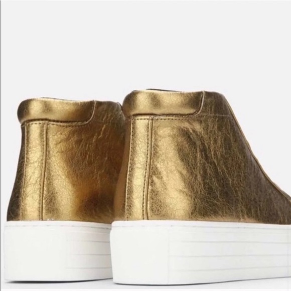 Brand New! Kenneth Cole Gold High Top Sneakers - Picture 5 of 8